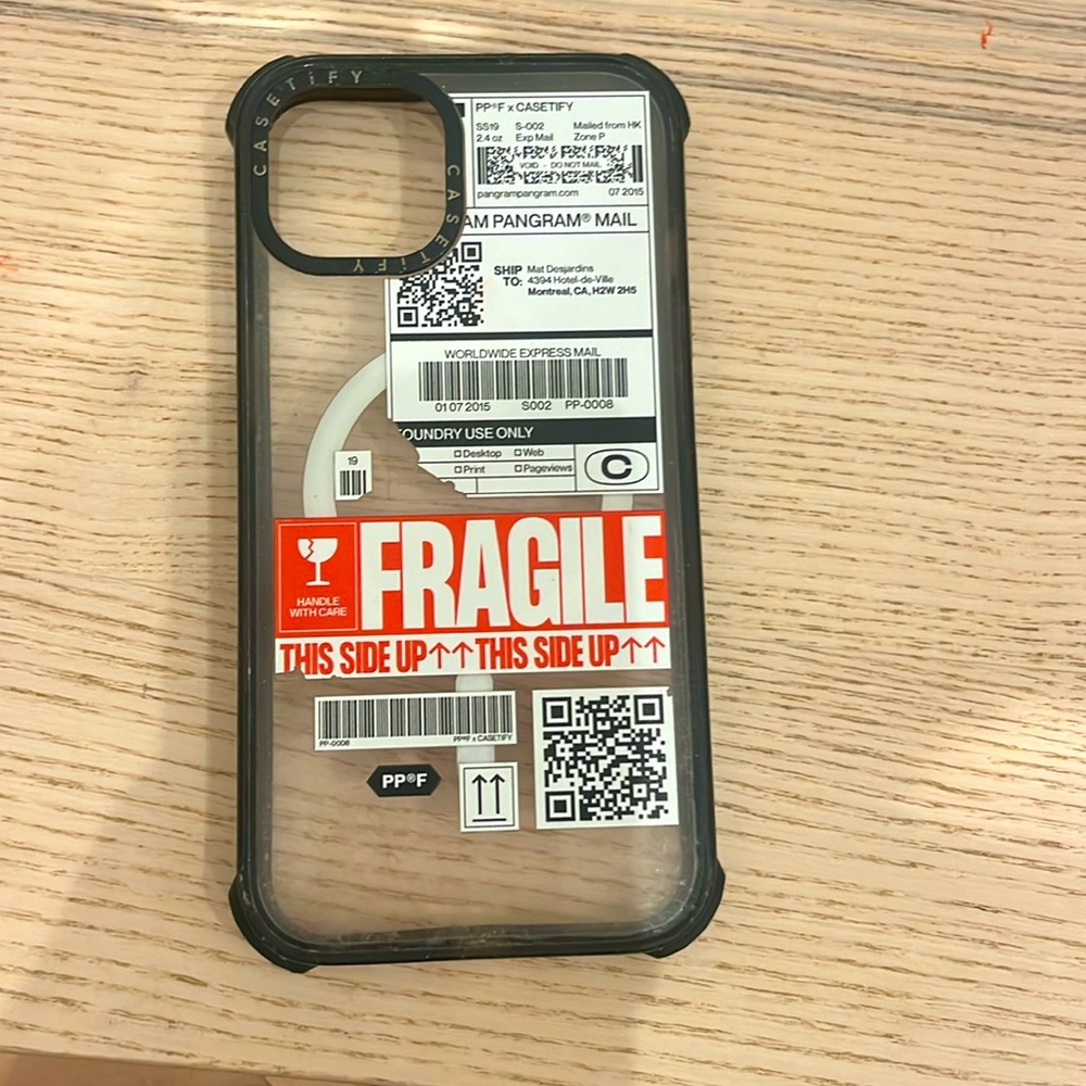 FRAGILE Casetify Phonecase